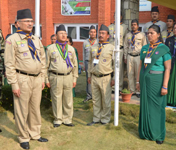 स्काउट कार्यक्रममा सहभागी हुर्दै प्रधानमन्त्री डा.बाबुराम भट्टराई