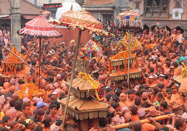 भक्तपुरमा सिन्दूर जात्रा मनाइयो