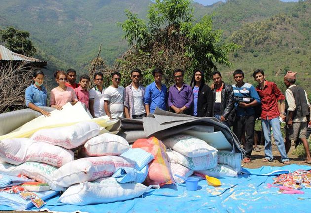 मुस्लिम समूदायद्धारा भूकम्प पीडित पत्रकारलाई राहत