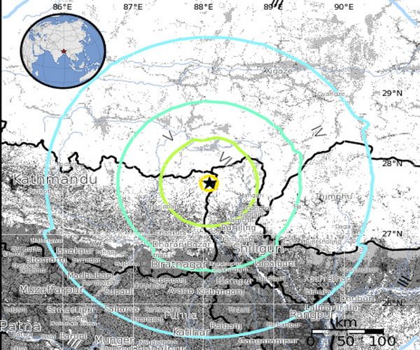 काठमाडौँमा भूकम्पको धक्का महसुस