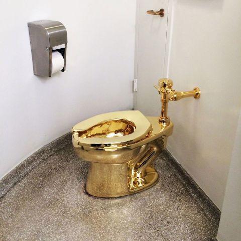 अमेरिकामा सुनको शौचालय !