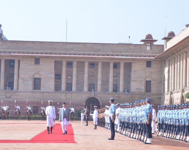 प्रधानमन्त्री ओलीलाई भारतमा ‘गार्ड अफ अनर’ प्रदान (फोटोफिचर )