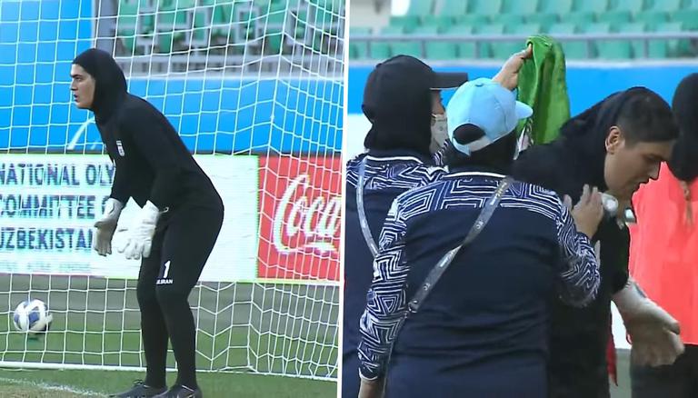 इरानी महिला गोलकिपरको लिङ्ग जाँच गर्न जोर्डनको माग !