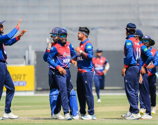 नेपाली क्रिकेट टिमले अमेरिकामा पहिलाे अभ्यास खेल खेल्दै