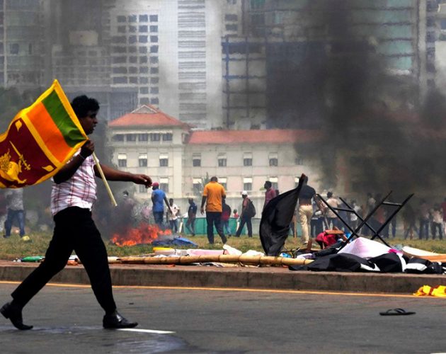 श्रीलंकाका नयाँ राष्ट्रपतिविरुद्ध लगातार जनप्रदर्शन