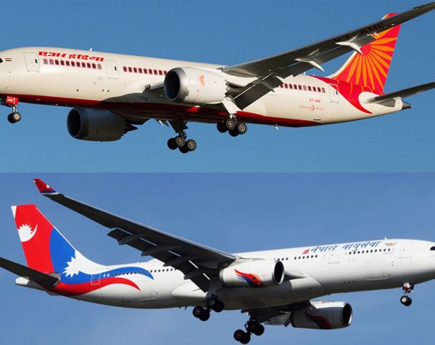 नेपाल एयरलाइन्सको जहाजसँग ठोक्किनबाट जोगिएको एयर इन्डियाका चालक दलललाई कारवाही