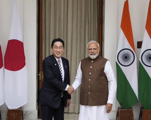 जापानी प्रधानमन्त्री किशिदा भारतमा, मोदीसँग भेट