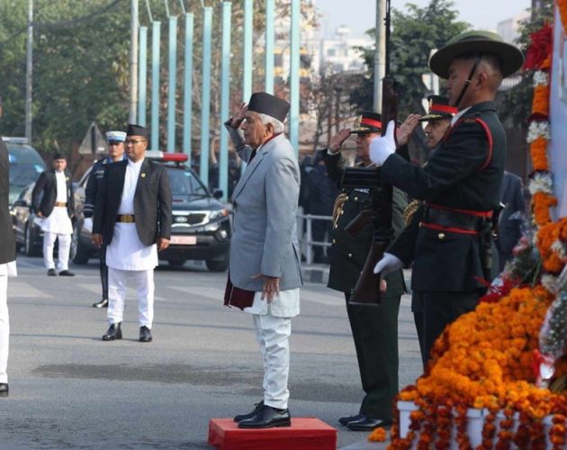 राष्ट्रनिर्माताप्रति राष्ट्रपतिको सम्मान (तस्बिरहरु)