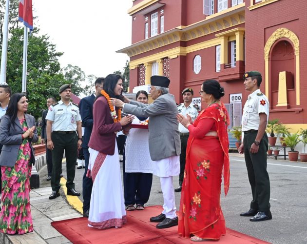 राष्ट्रपति पौडेलद्वारा पलेशा गोवर्धन सम्मानित